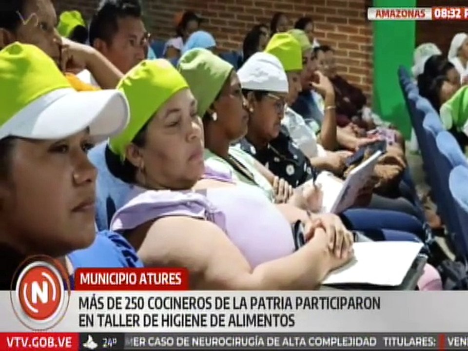 Sacs dictó cursos de manipulación de alimentos a cocineros de la patria en el edo. Amazonas