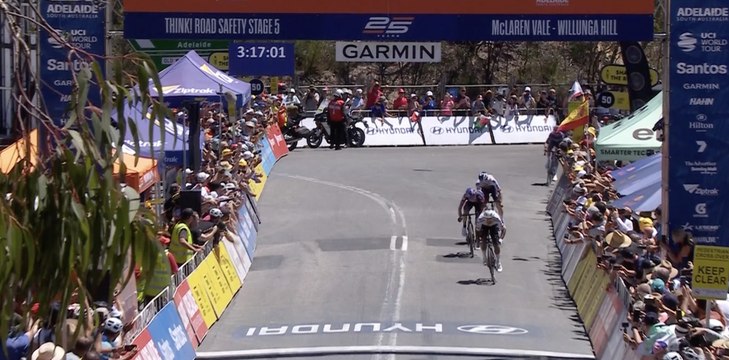Cycling - Santos Tour Down Under 2025 - Resume and Highlights of Stage 5... Jhonathan Narvaez wins at Willunga Hill