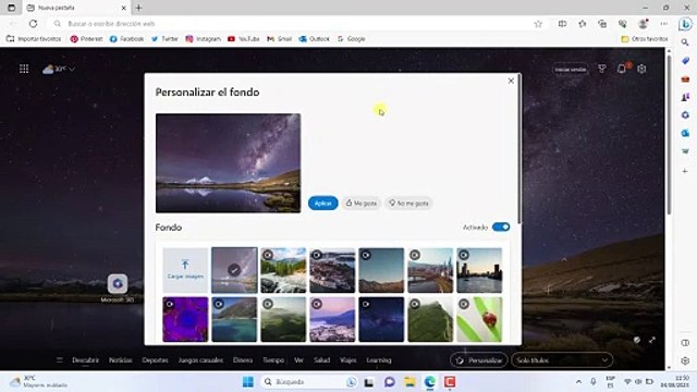 Como cambiar la Imagen de Fondo en Microsoft Edge | cambiar fondo de pantalla microsoft edge