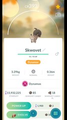 Pokémon GO-Dynamax Skwovet Max Spirit Unlock