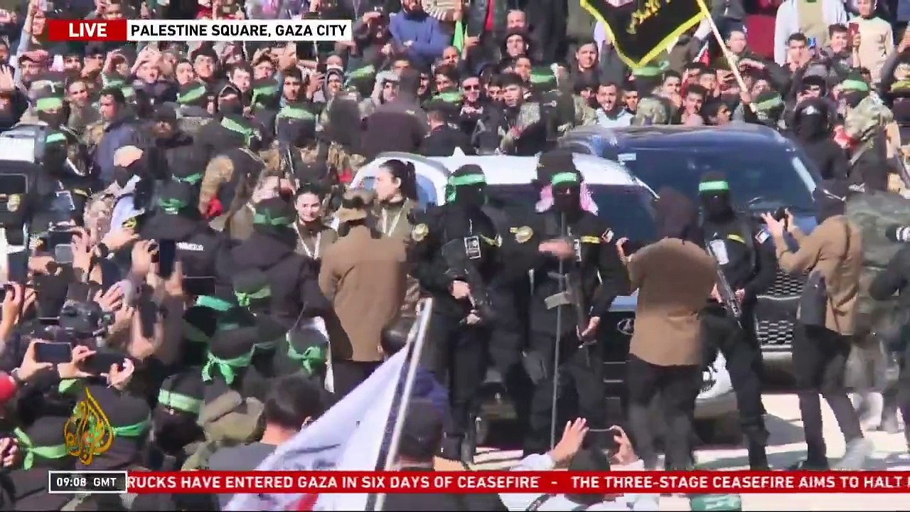 El momento en el que las cuatro rehenes israelíes son liberadas