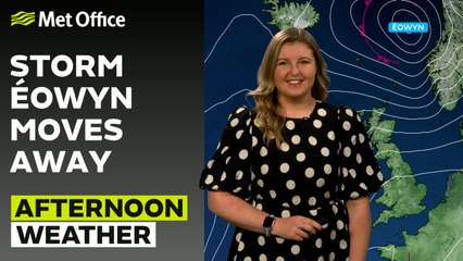 Met Office Afternoon Weather Forecast 25/01/2025 - Largely sunny for most