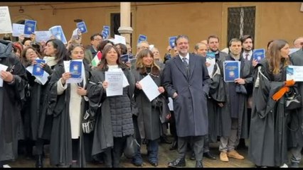 A Bologna magistrati fuori dell'aula per protestare contro la riforma