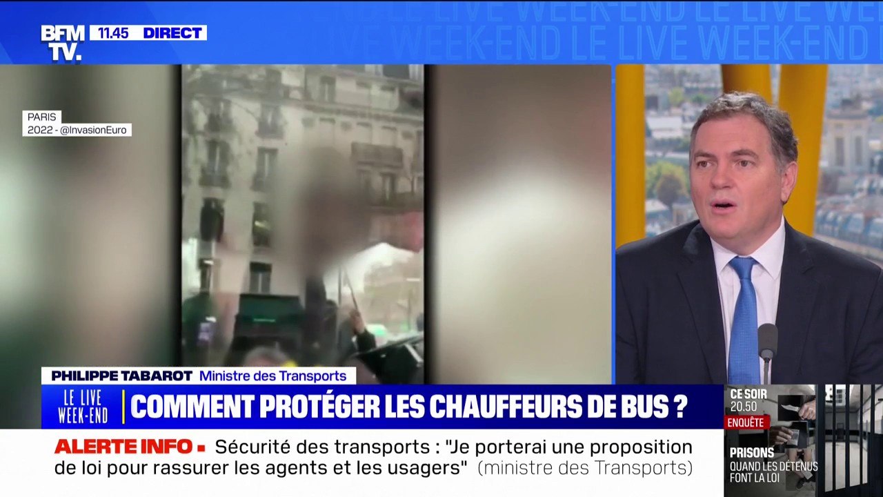 Chauffeurs agressés: "C'est une honte, c'est une préoccupation très importante", assure Philippe Tabarot, ministre des Transports