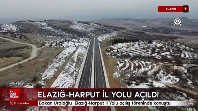 Abdulkadir Uraloğlu: Elazığ-Harput Yolu'nda güzergahı 2 km kısaltarak ulaşımı şehir dışına taşıdık