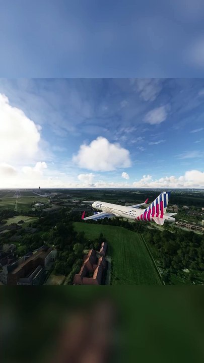 Spectacular Landing Sky Express A320neo at Maastricht Aachen Airport (EHBK), Maastricht, Netherlands
