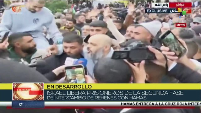Israel libera rehenes de la segunda fase de intercambio con Hamás