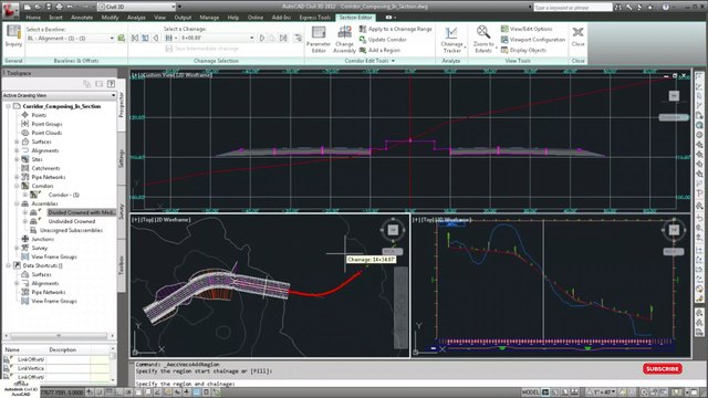 how to Edit a Corridor in Section in civil 3d #autocadcivil3d #civil3d #autodesk #civil3d #Autodesk #civil3d