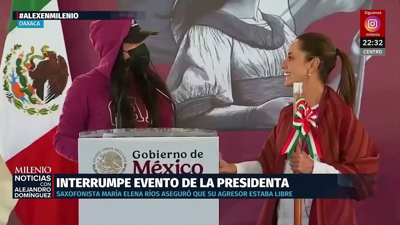 La saxofonista María Elena Ríos interrumpe a Cl...