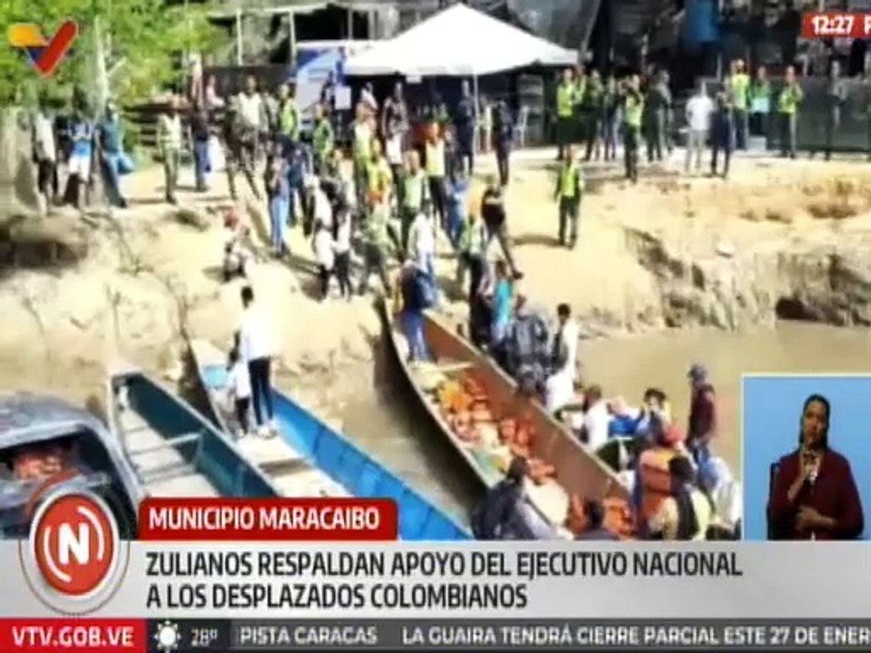 Zulia I Ciudadanos apoyan el respaldo que el Ejecutivo Nacional ofrece a los desplazados colombianos