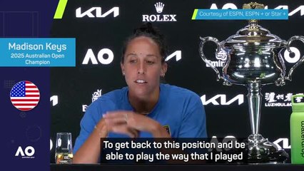 Maiden grand slam title 'means the world' to Keys