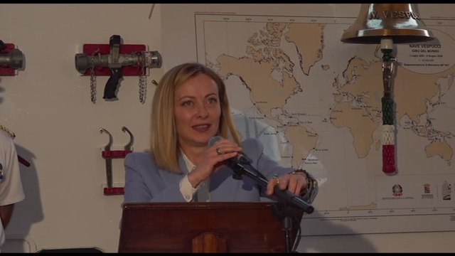 Meloni a Gedda sulla Vespucci: Nave ambasciatrice d'Italia