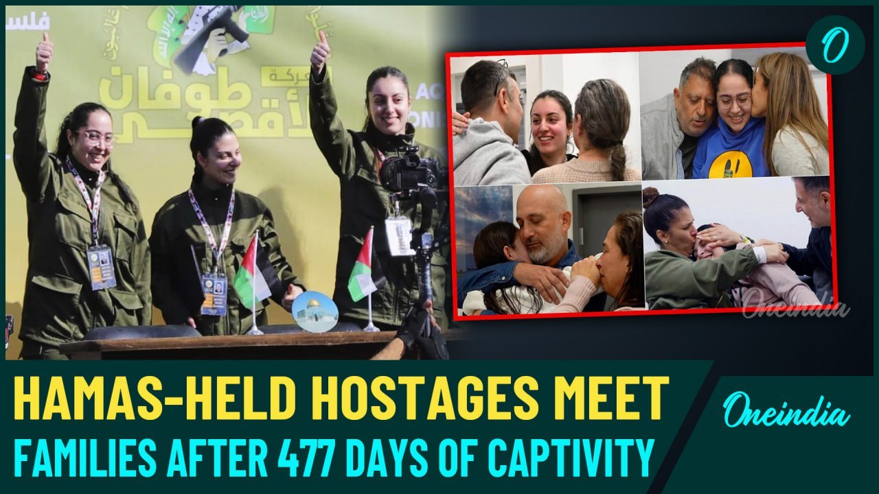 Video Captures Hamas-Held Israeli Hostages’ Emotional Reunion With Families After 477 Days | Watch