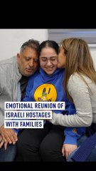 Emotional reunion of four Israeli hostages with families after 477 days in captivity