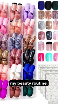 FANDAMEI Press-On Nails – 24 Colors, 576PCS Short Square & Round | Matte, Glossy, Glitter Nail Art Kit for a Perfect DIY Manicure
