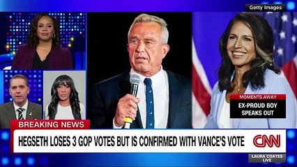 Pete Hegseth narrowly confirmed as defense secretary