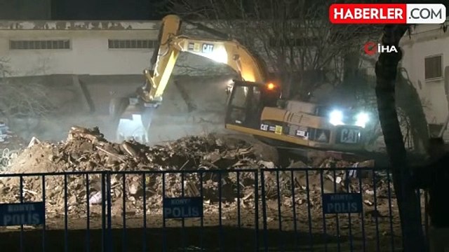 Konya'da Çöken Binada Enkaz Kaldırma İşlemi Tamamlandı