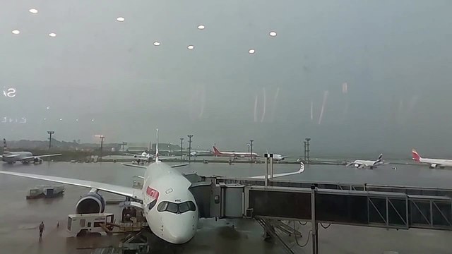 Lightning strikes parked BA plane in Brazil