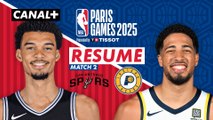 RÉSUMÉ SPURS / PACERS - Le match 2 des NBA Paris Games