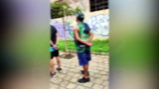 GM aborda torcedores em ônibus em Curitiba