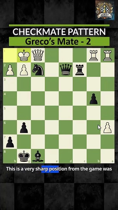 Master Your Check Mate Pattern - Greco's Mate 2