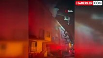 Sancaktepe'de 3 Katlı Binanın Çatısında Yangın Çıktı