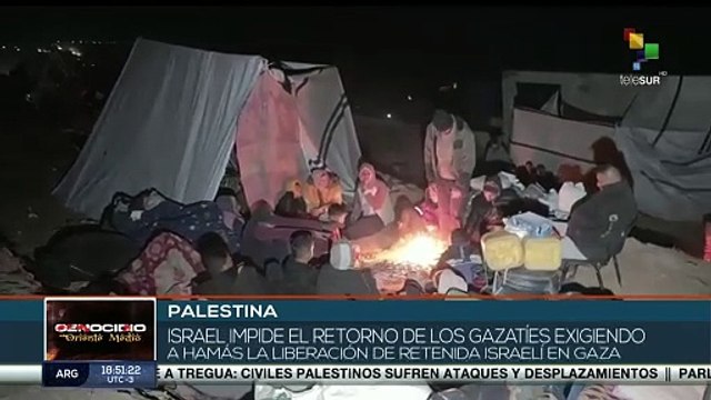 Israel impide el retorno de gazatíes al norte de la Franja de Gaza