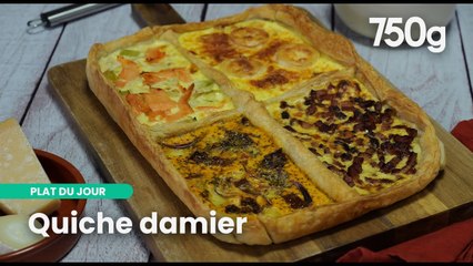Quiche damier : pourquoi choisir une garniture quand on peut en mettre quatre ? | 750g