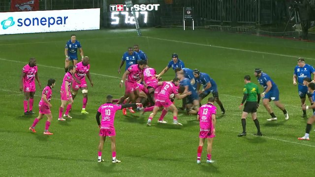 TOP 14 - Essai de Lucas PEYRESBLANQUES (SFP) - RC Vannes - Stade Français Paris