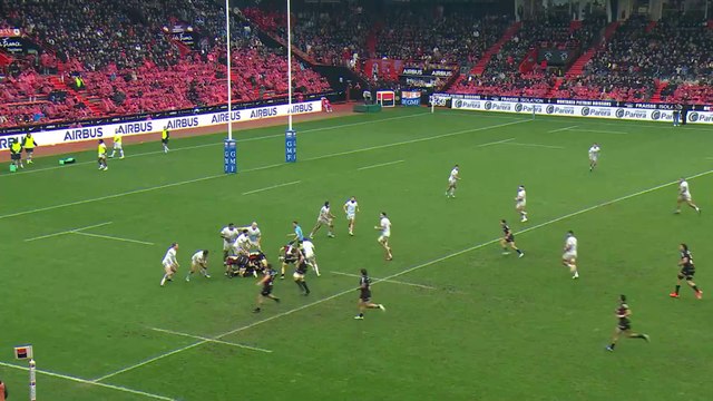 TOP 14 - Essai de Dimitri Delibes (ST) - Stade Toulousain - Montpellier Hérault Rugby