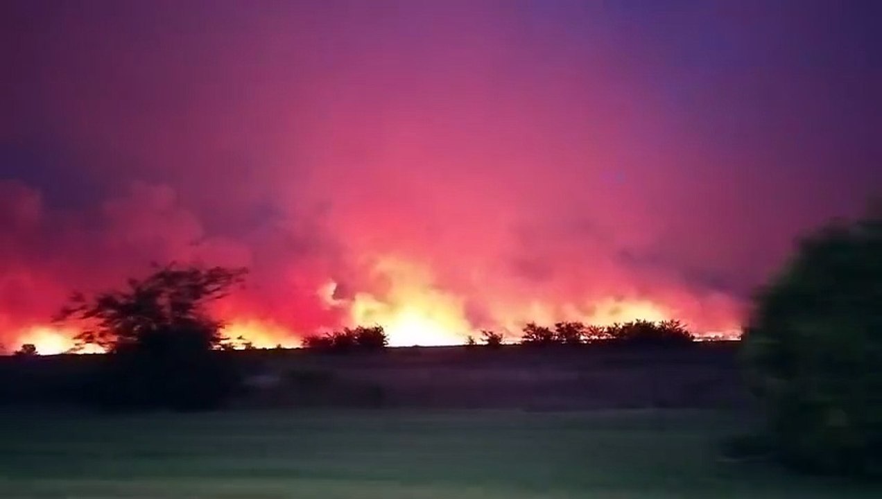 La Reserva, en llamas: el fuego y el humo desde la Autopista La Plata