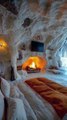 Snowy Retreat with Cozy Fire.