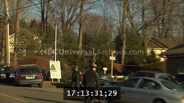 Sandy Hook: (Raw) Footage Infront of Firehouse