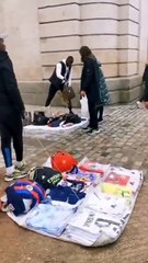 Illegal street vendors in Madrid