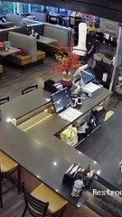 Man tries to steal meal delivery robot