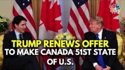 Trump for first time talks to international venue about making Canada a state - Made with Clipchamp