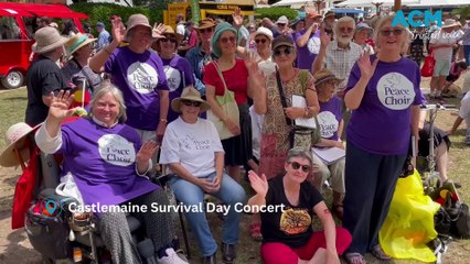 Rachel Stewart accepts the award for the 2025 Mt Alexander Shire Citizen of the Year