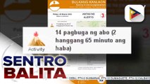 Bulkang Kanlaon, 14 beses nagbuga ng abo; 35 volcanic earthquakes, naitala