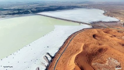 شاهد في العوشزية.. بحيرة الملح تروي قصة الذهب الأبيض وتُبهر الزوّار بجمالها الساحر