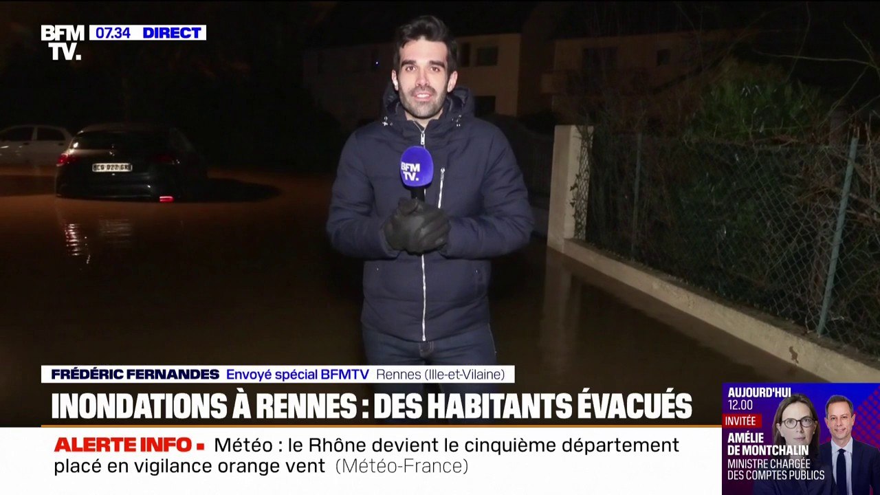 Crues et inondations à Rennes: des habitants évacués