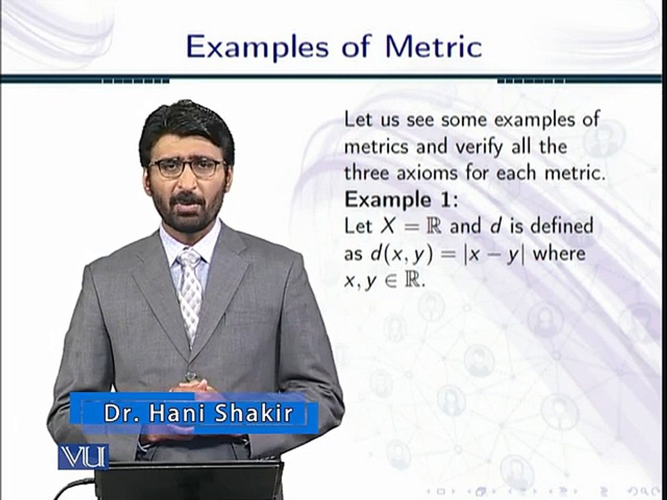 Topology Lecture 97  Examples of metric in Topology in Urdu