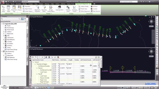 how to Superelevation Axis of Rotation in civil 3d #autocadcivil3d #civil3d #autocad #autodesk #Autodesk #civil3d