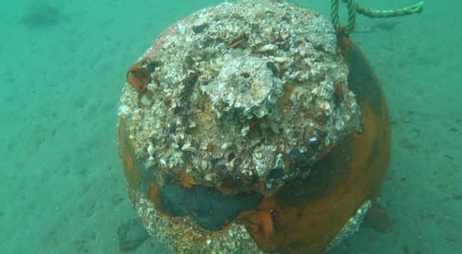 Çanakkale'de denizde bulunan mayın imha edildi