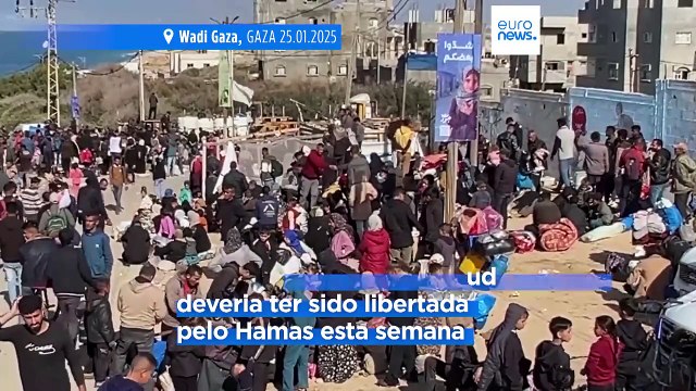 Israel impede palestinianos de regressarem ao norte de Gaza até que o Hamas liberte uma refém civil