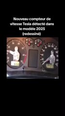Nouveau compteur de vitesse Tesla détecté dans le modèle 2025 (redessiné)