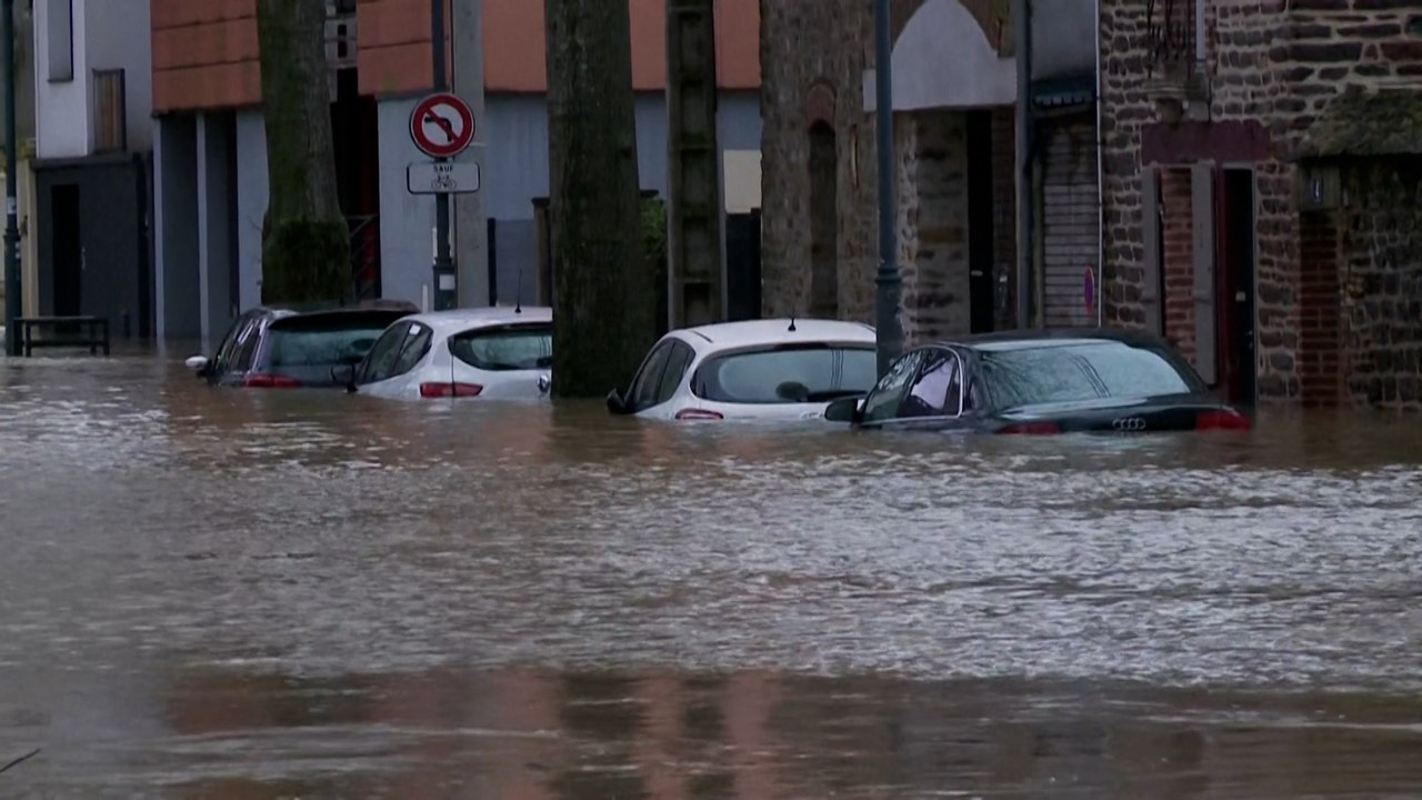 Tempêtes Éowyn et Herminia : des rues de Rennes inondées après de fortes pluies