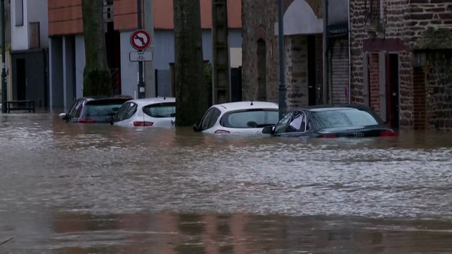 Tempêtes Éowyn et Herminia : des rues de Rennes inondées après de fortes pluies