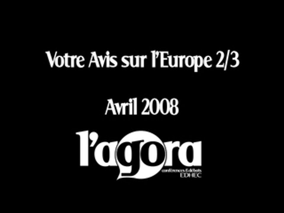 Votre avis sur l'Europe 2/3