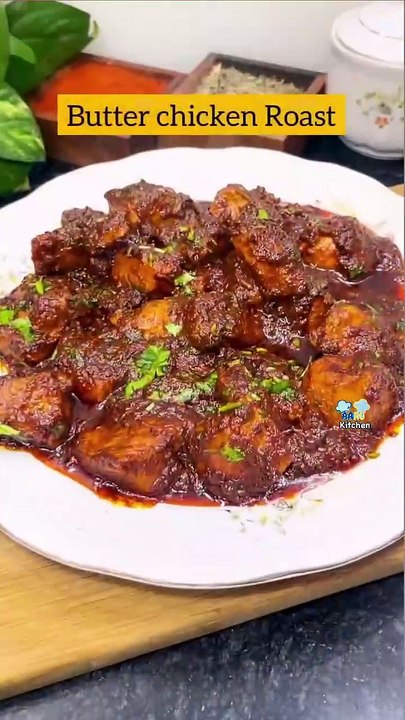 Butter chicken Roast Easiest and yummiest chicken RecipeIngredients• Chicken - 51 -500gram (breast)• Curd- at - 1-2cupjic- -tbsp•Red chilliKashmi re hiliCorianderSalt- 74Cumin powder- Girl 413s -1-2tsp• Garam masala -