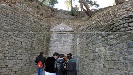 Standing out side old British Era Moto Tunnel